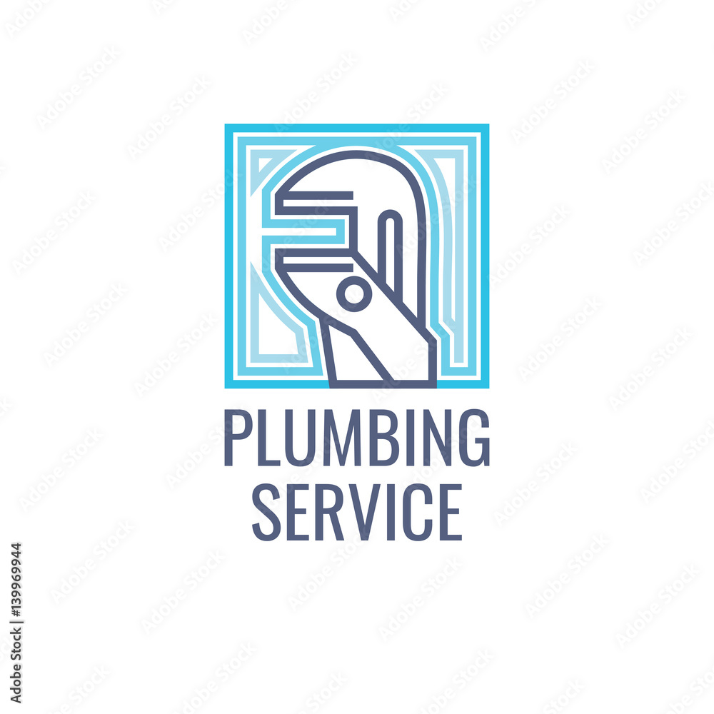 Logo, plumbing service. Logo, plumbing service.