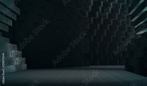 Product showcase spotlight background,Abstract empty space.3D rendering