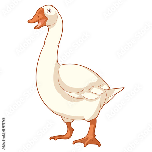 Cartoon smiling Goose