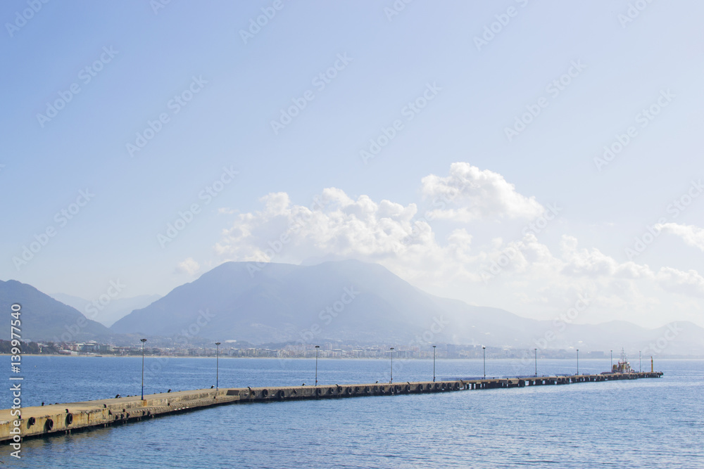 Pier, sunny day, Alanya, Turkey