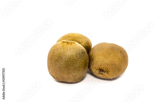 Kiwi whole on white background