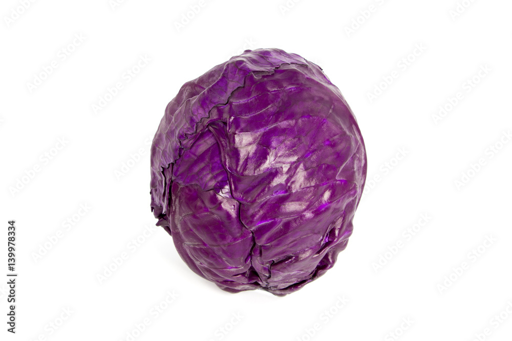 red cabbage isolated on white red cabbage isolated on white