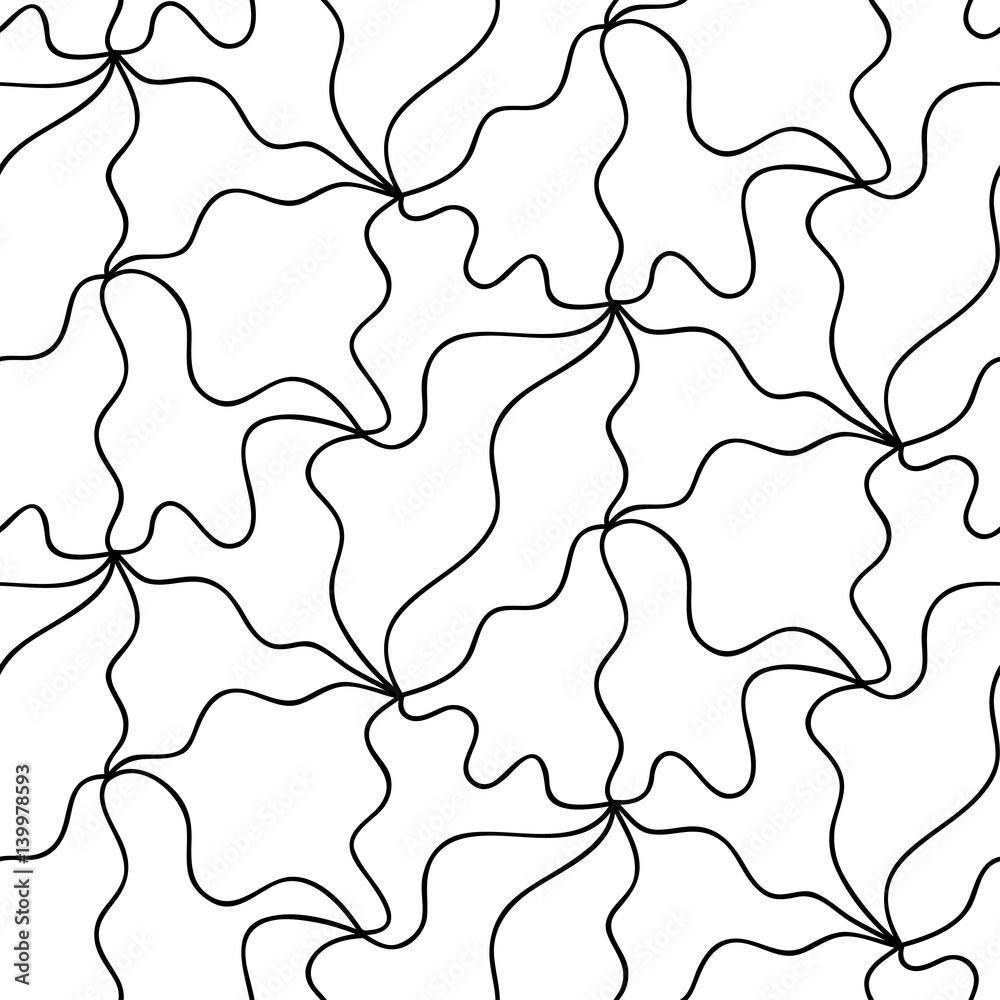 Vector floral background of drawn lines Vector floral background of drawn lines