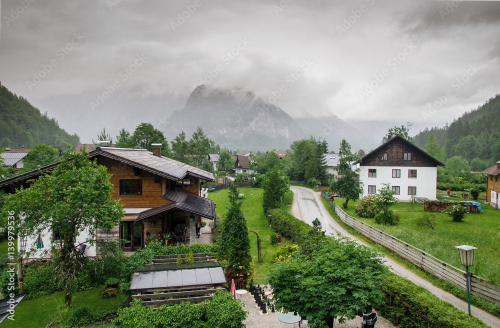 Typical authentic houses in Hallstatt, Austria. Typical authentic houses in Hallstatt, Austria.
