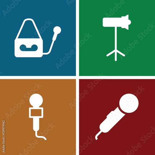 Set of 4 stage filled icons photo