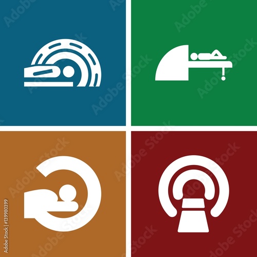 Set of 4 imaging filled icons