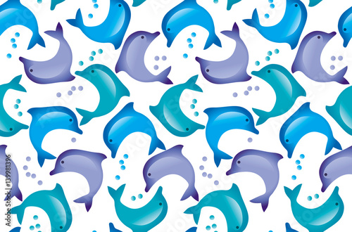 Abstract dolphin seamless p...