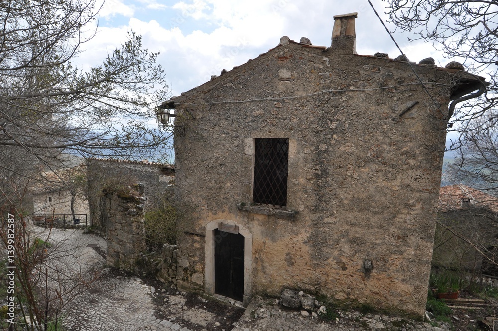 Rocca Calascio, a mountaintop fortress in Abruzzo, Italy