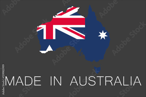 Made in Australia logo, vector