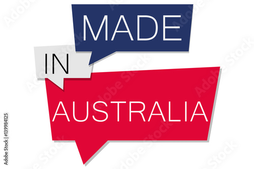 Made in Australia logo, vector