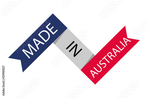 Made in Australia banner, vector