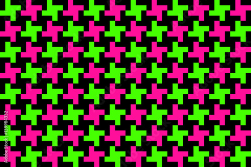 Classic Neon Colors Geometr...