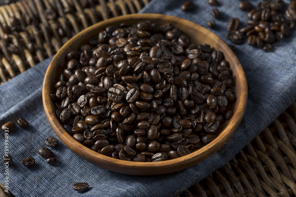 Fototapeta premium Organic Roasted Brown Coffee Beans