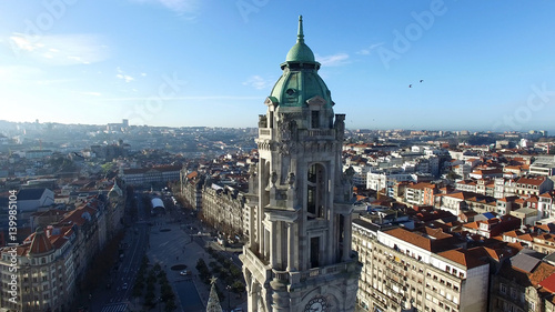 Aerial View of City Hall, Porto, Portugal