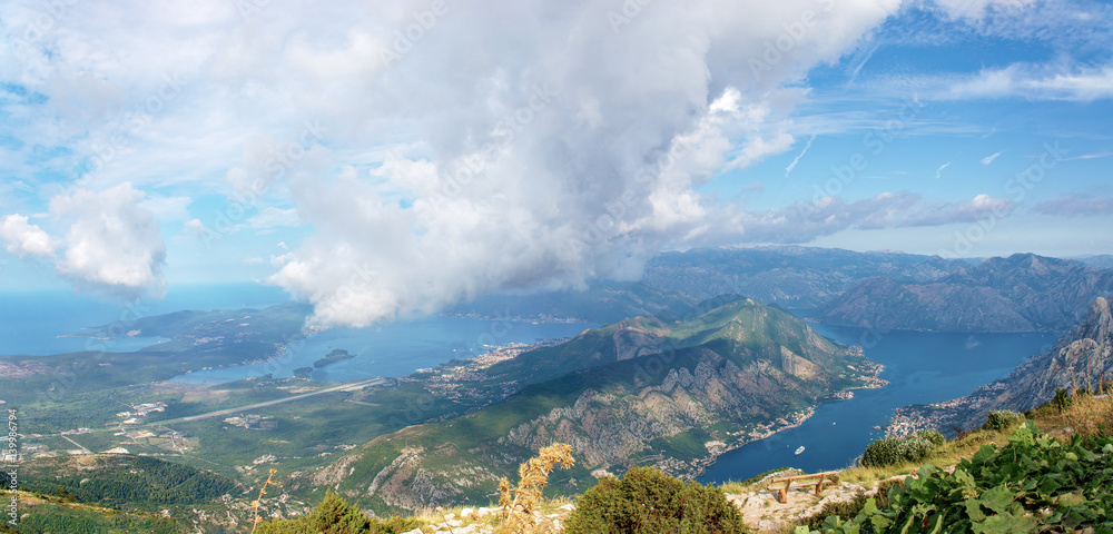 Montenegro, the Adriatic Sea, Panorama, The Bay of Kotor