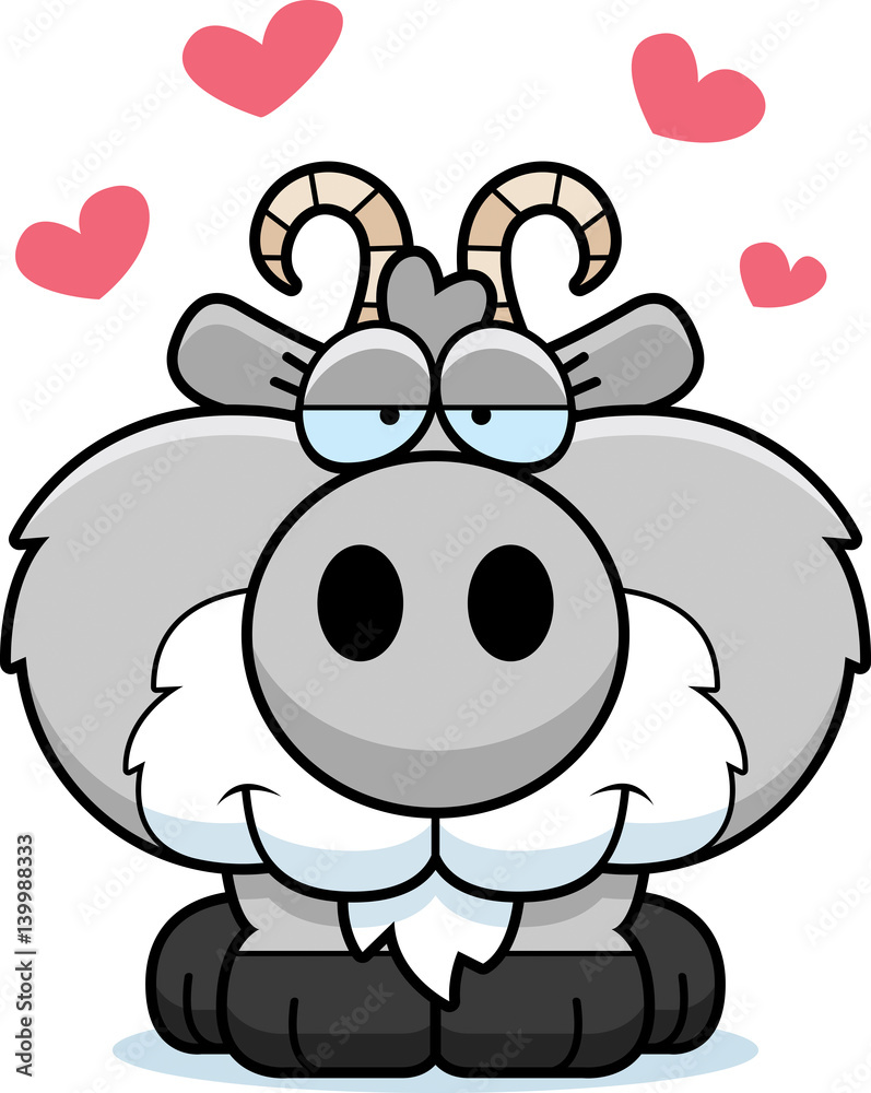 Fototapeta premium Cartoon Goat Love
