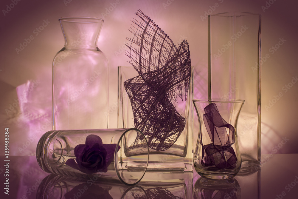 Glass vessels of different shapes Stock Photo Adobe Stock
