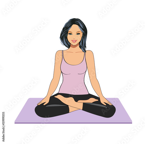 Woman practicing yoga
