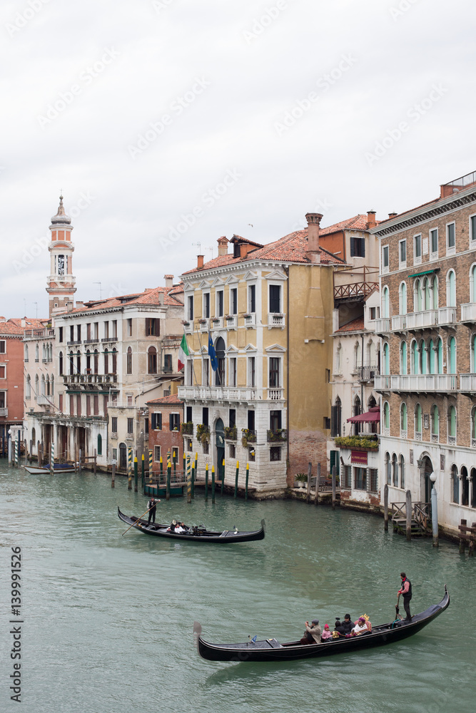 Gondole sul Canal Grande a Venezia