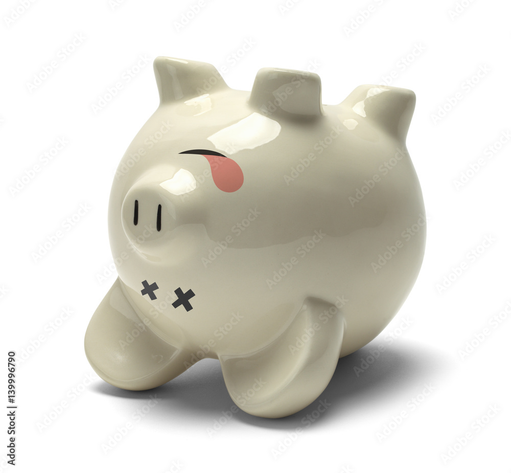 Dead Piggy Bank StockFoto Adobe Stock