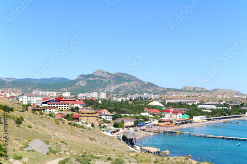 View of the bay of the resort town of Sudak © Mikhail Yakovenko