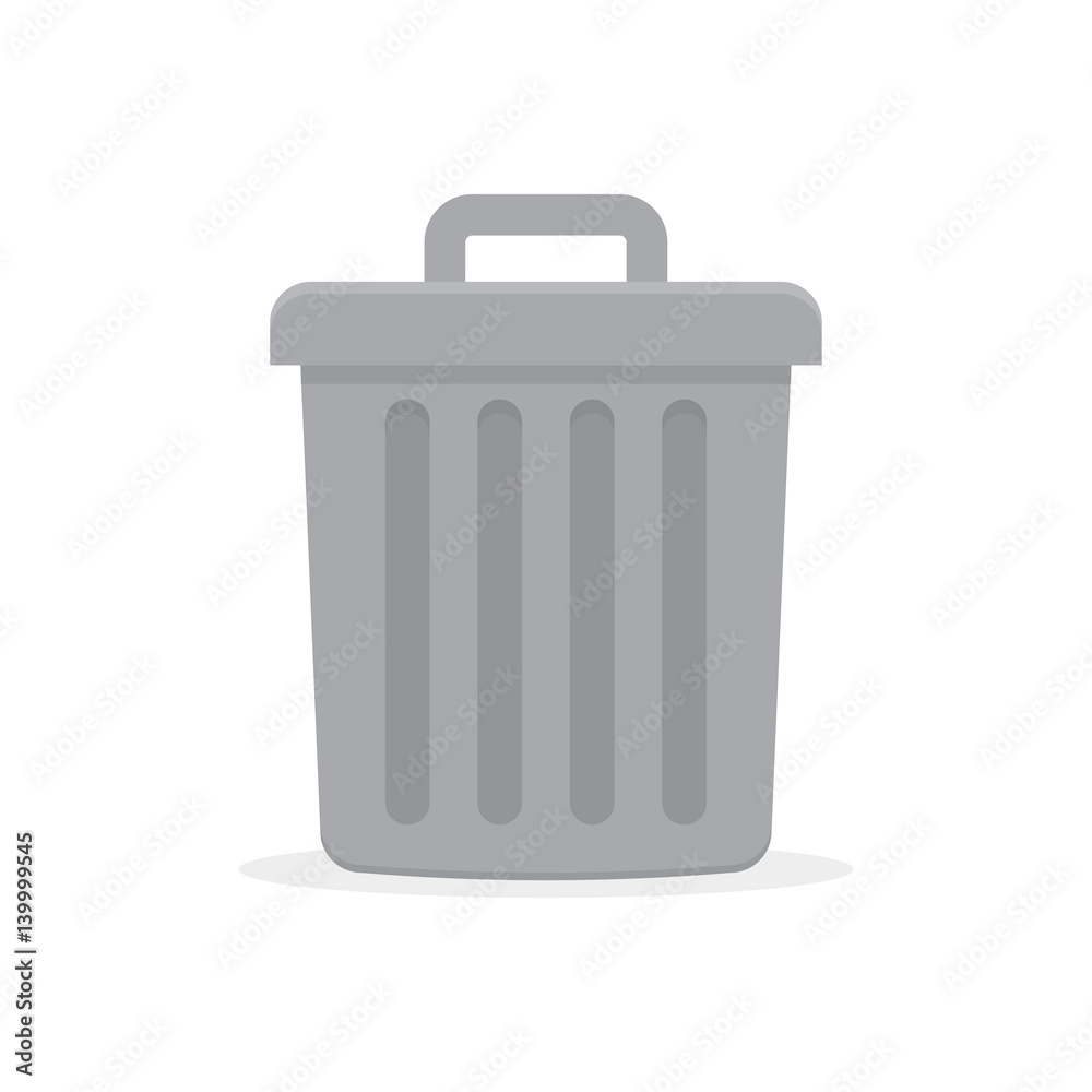 Gray trash can with lid Gray trash can with lid