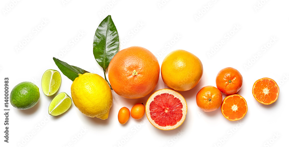 various citrus fruits - obrazy, fototapety, plakaty 