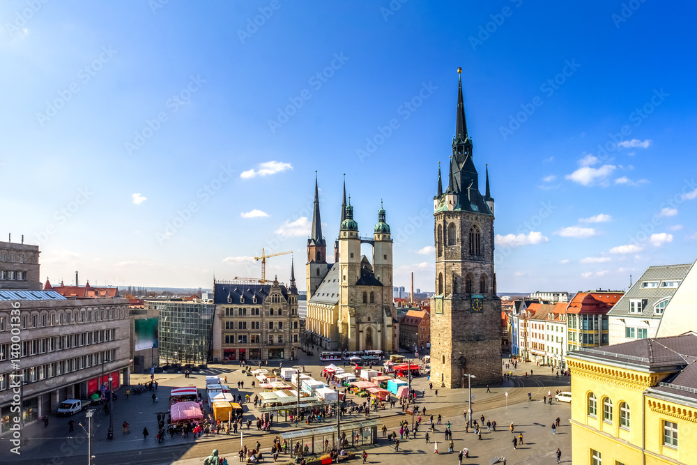 Fototapeta premium Marktplatz, Halle an der Saale, Deutschland