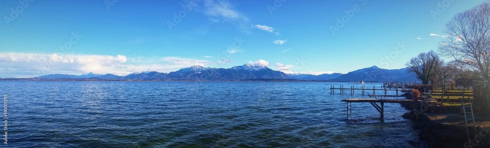 Panorama of Chiemsee from Fraueninsel