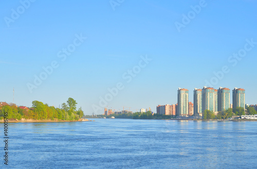 View of Neva river  St.Petersburg.