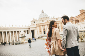 Loving couple in the Vatican, Italy