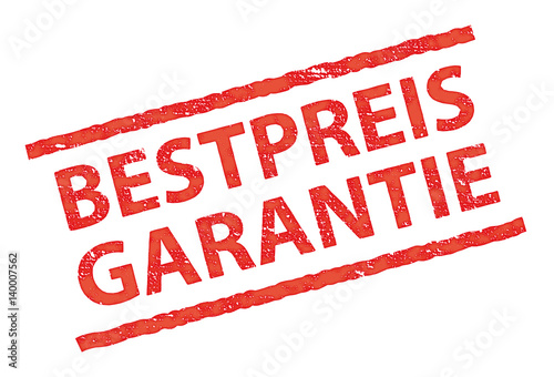Stempel Bestpreis Garantie, rot