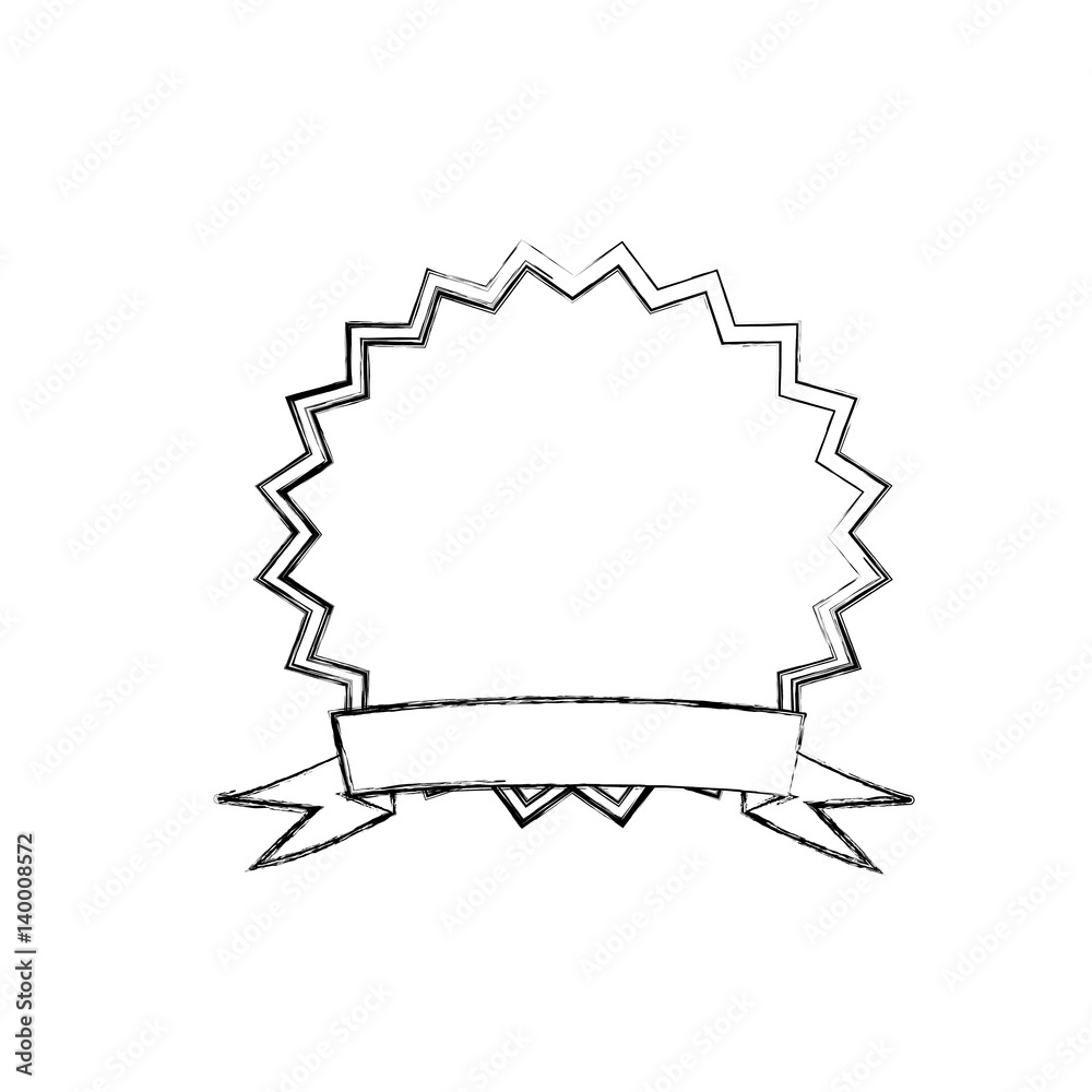 blurred silhouette decorative frame with ribbon vector illustration blurred silhouette decorative frame with ribbon vector illustration