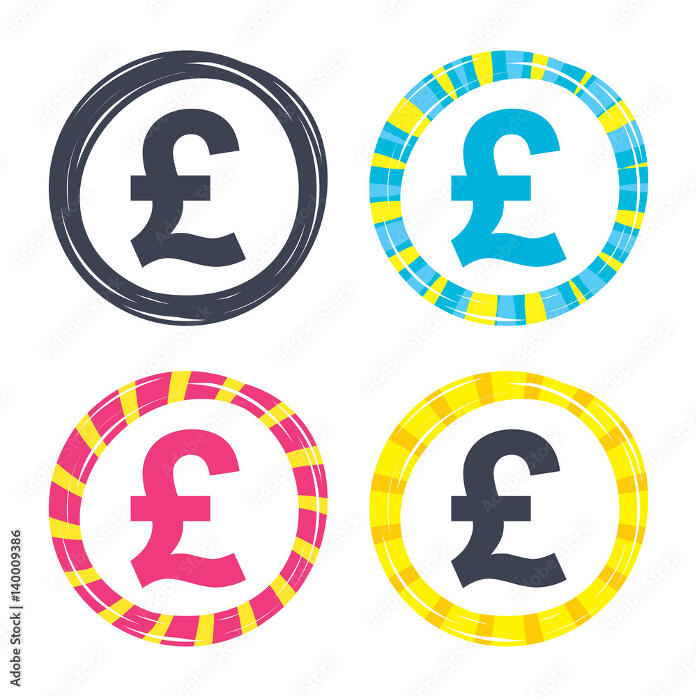 Pound sign icon. GBP currency symbol. Pound sign icon. GBP currency symbol.