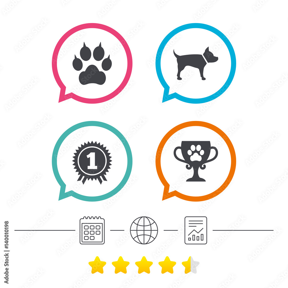 Pets icons. Cat paw with clutches sign. Pets icons. Cat paw with clutches sign.
