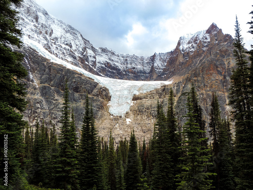 Angel Glacier of Mount Edith Cavell, Jasper National Park, Canada photo