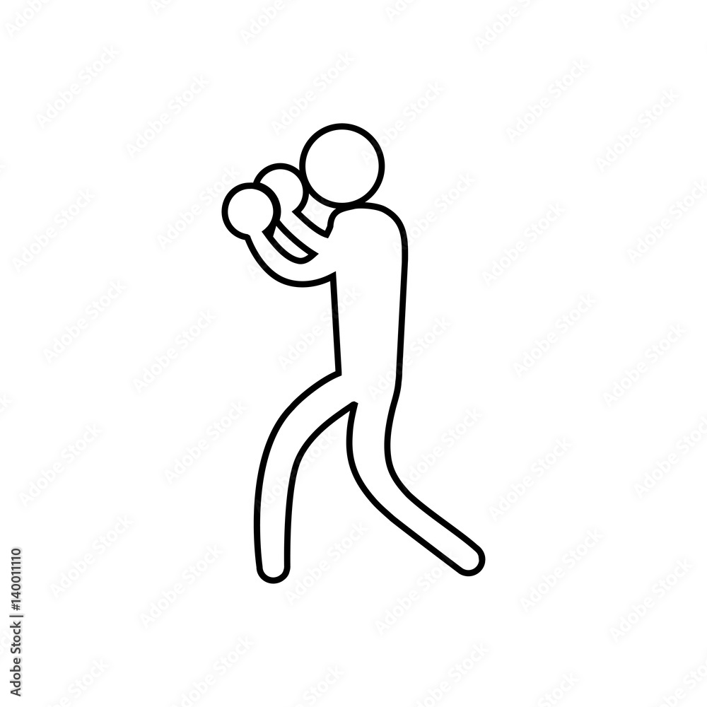 eps 10 vector thin line Boxing sport icon. Summer sport activity pictogram for web, print, mobile. Black athlete sign isolated on gray. Hand drawn competition symbol. Graphic design clip art element eps 10 vector thin line Boxing sport icon. Summer sport activity pictogram for web, print, mobile. Black athlete sign isolated on gray. Hand drawn competition symbol. Graphic design clip art element