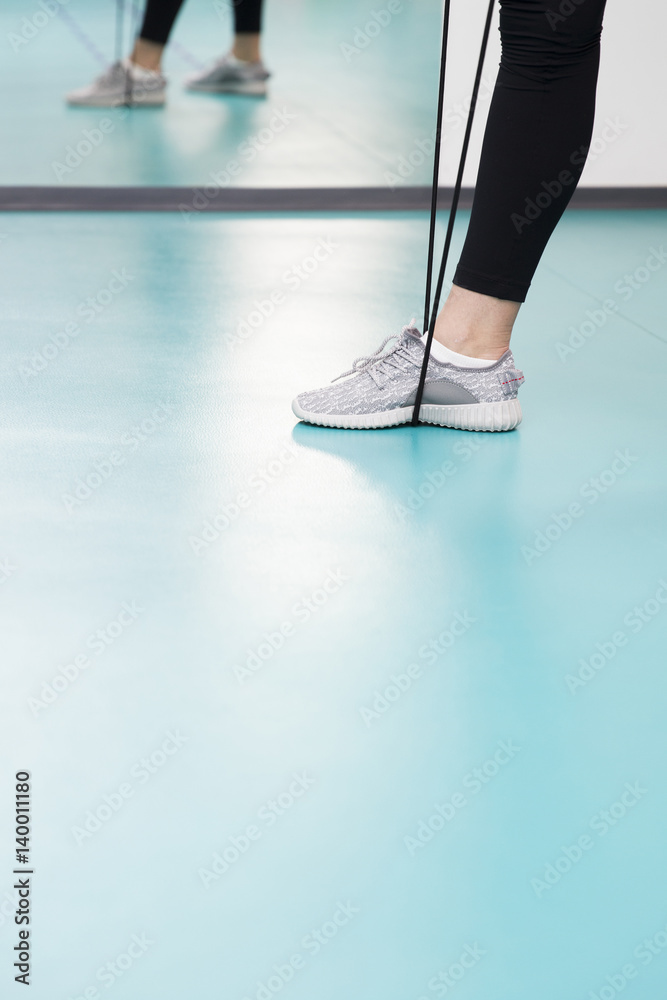 Young woman exercise in the gym Young woman exercise in the gym