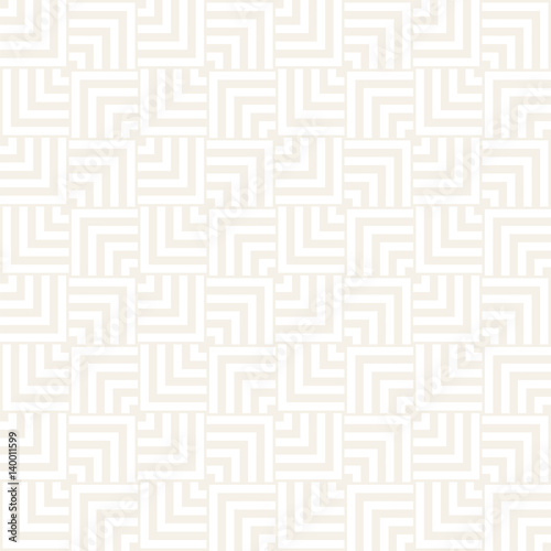 Subtle Ornament With Striped Rhombuses. Vector Seamless Monochrome Pattern