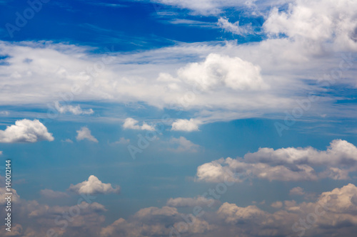 blue sky with cloud closeup