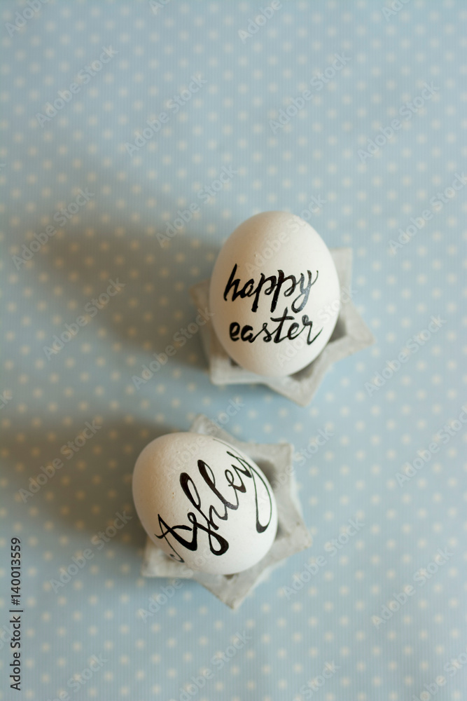 Easter, egg name settings and happy easter message, drawn with pen Easter, egg name settings and happy easter message, drawn with pen