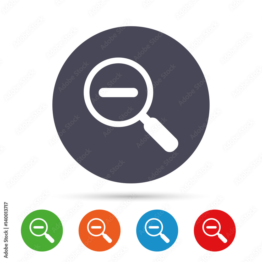 Magnifier glass sign icon. Zoom tool. Navigation. Magnifier glass sign icon. Zoom tool. Navigation.