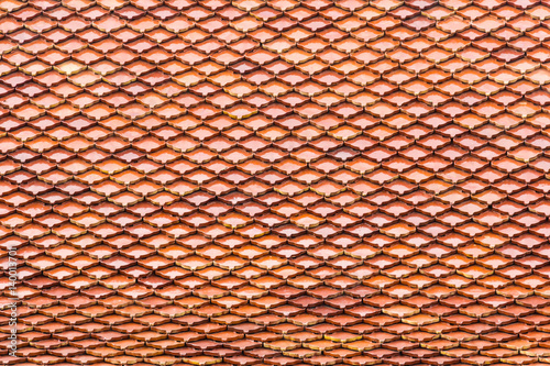 Seamless terracota roof tile - pattern for continuous replicate.