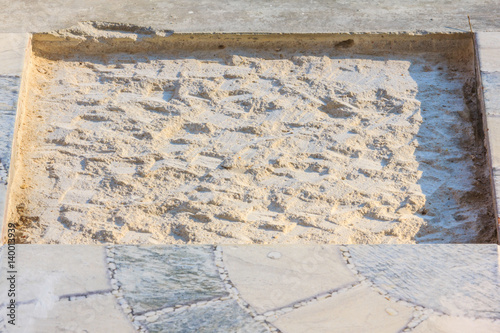 white background cement concret texture photo