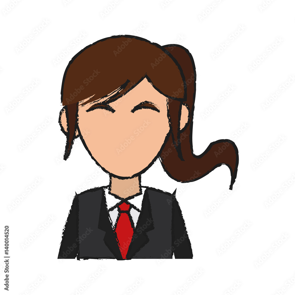 businesswoman cartoon icon over white background. vector illustration businesswoman cartoon icon over white background. vector illustration