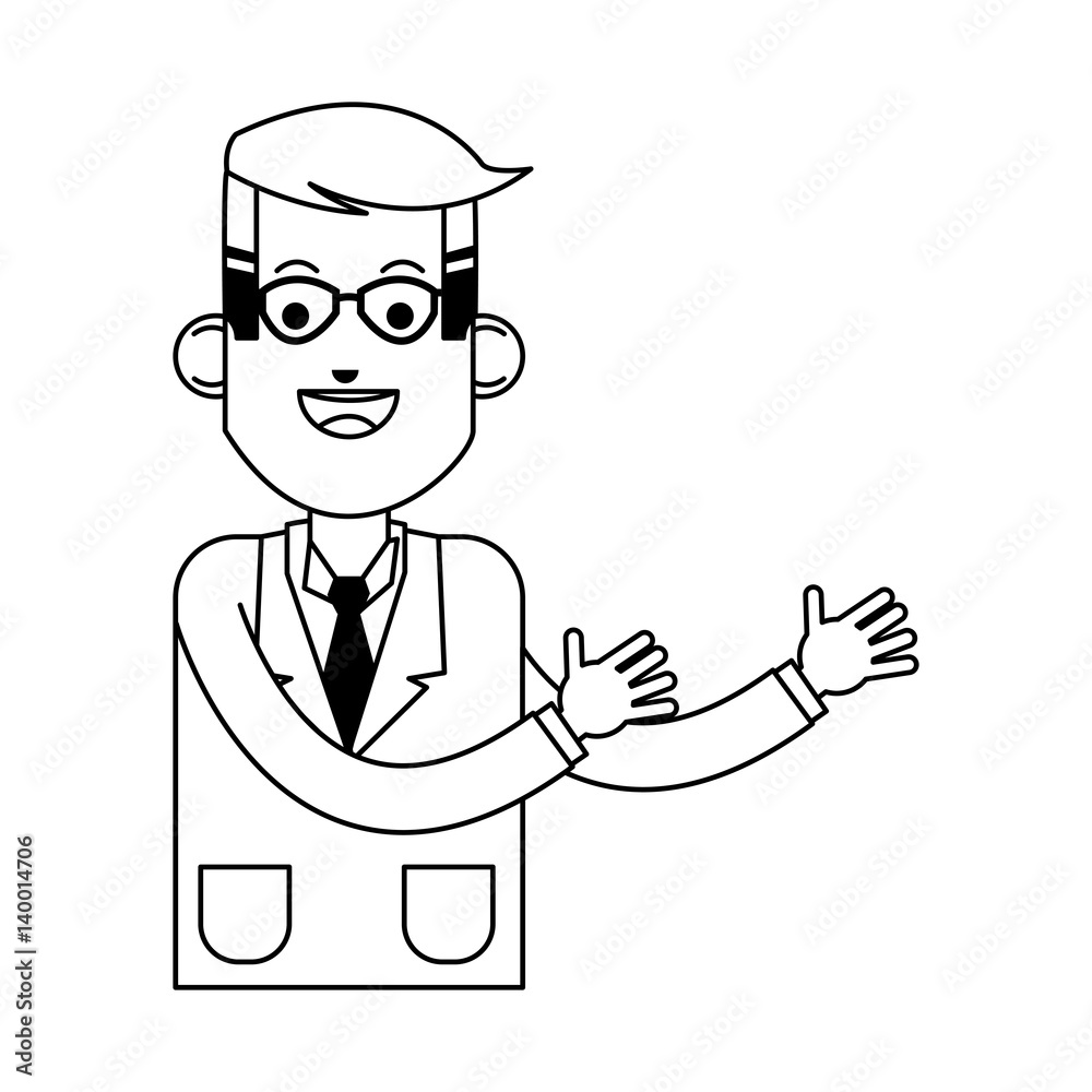 businessman cartoon icon over white background. vector illustration businessman cartoon icon over white background. vector illustration