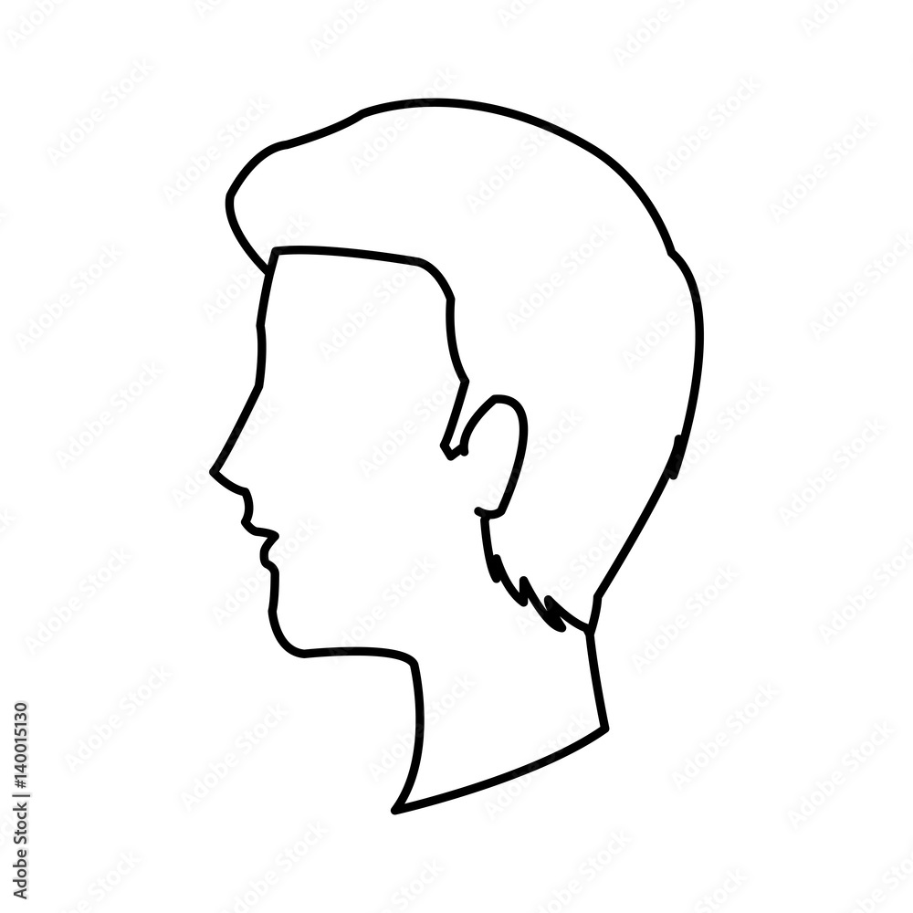 man cartoon icon over white background. vector illustration