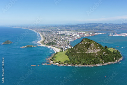 Aerial view of Mt Maunganui, North Island, New Zealand photo