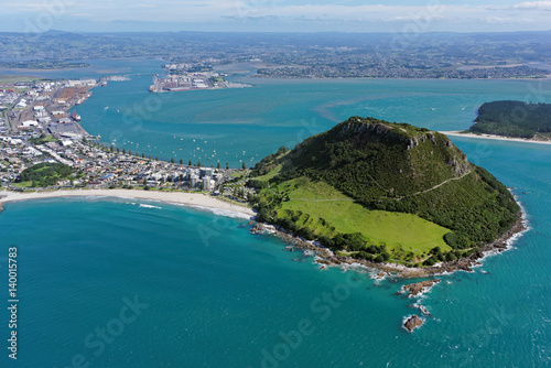 Aerial view of Mt Maunganui, North Island, New Zealand