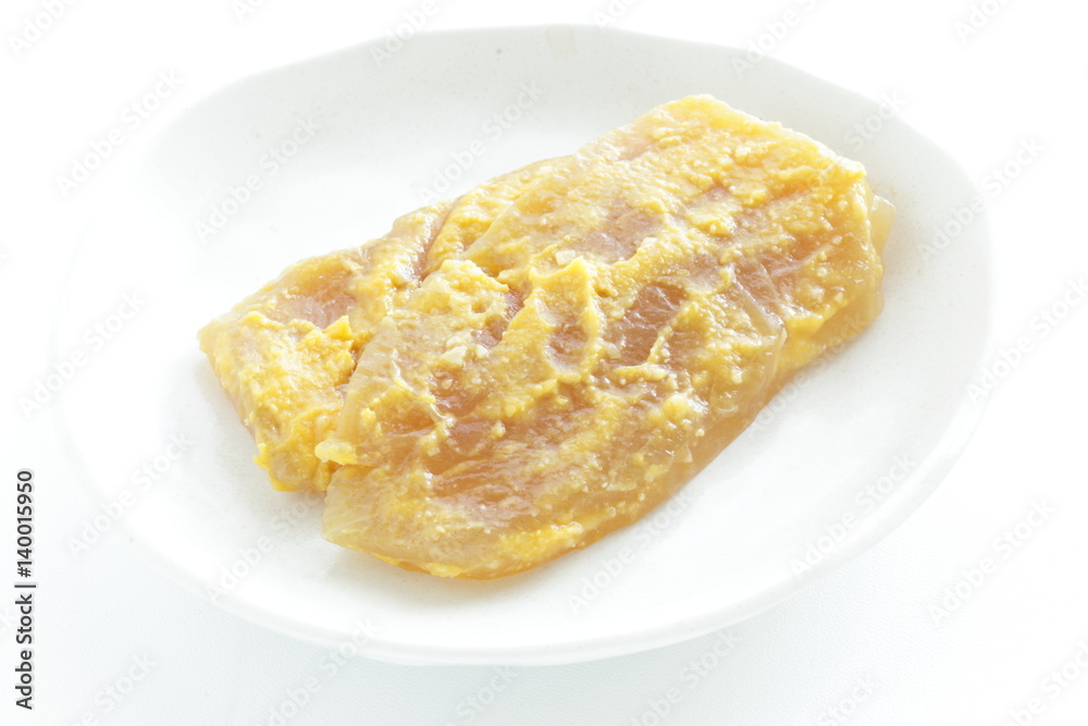 Japanese food, miso marinated fish fillet